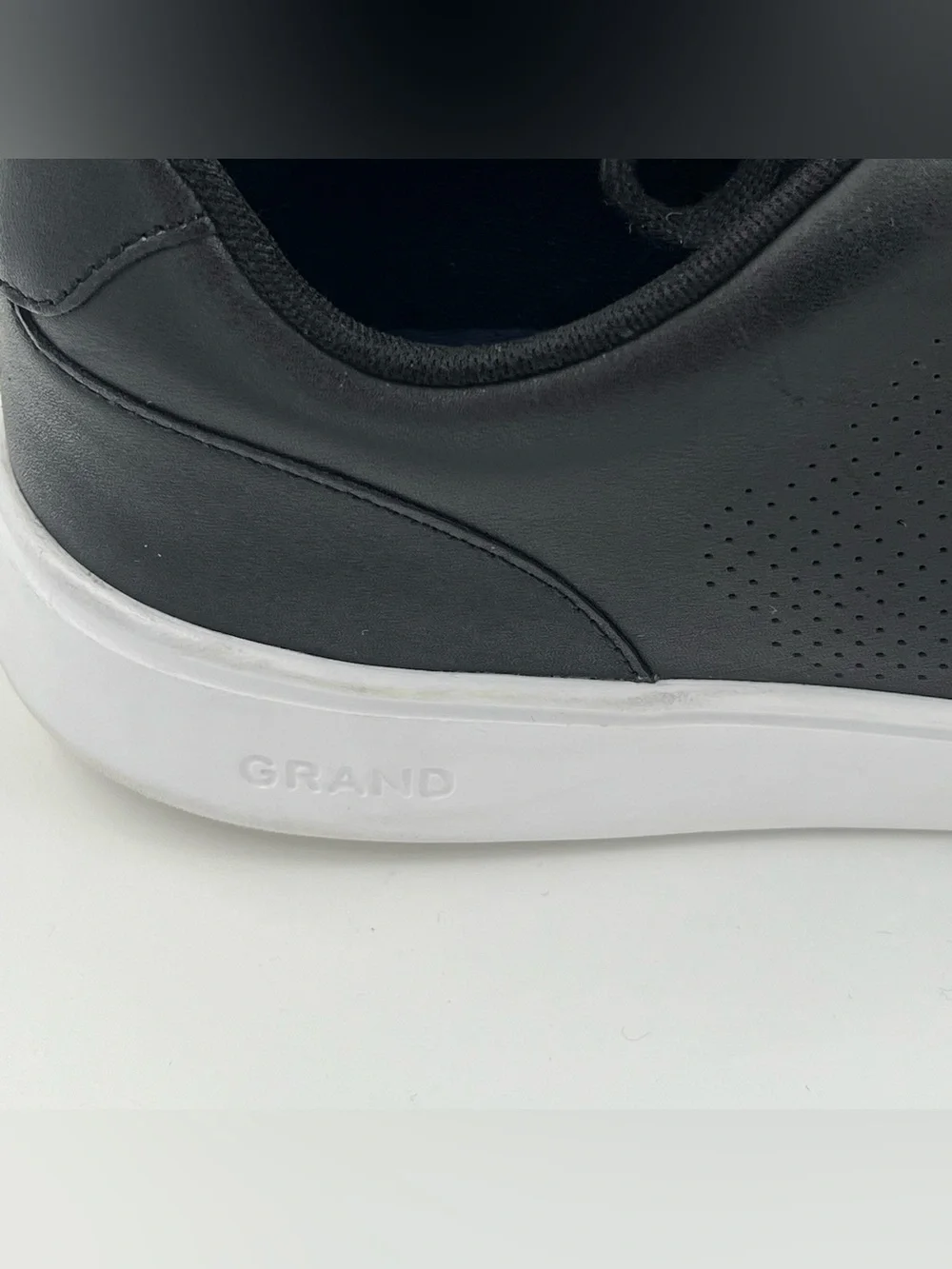 Cole Haan Men’s Grand Crosscourt Perforated Sneaker Black Leather Tennis 13M